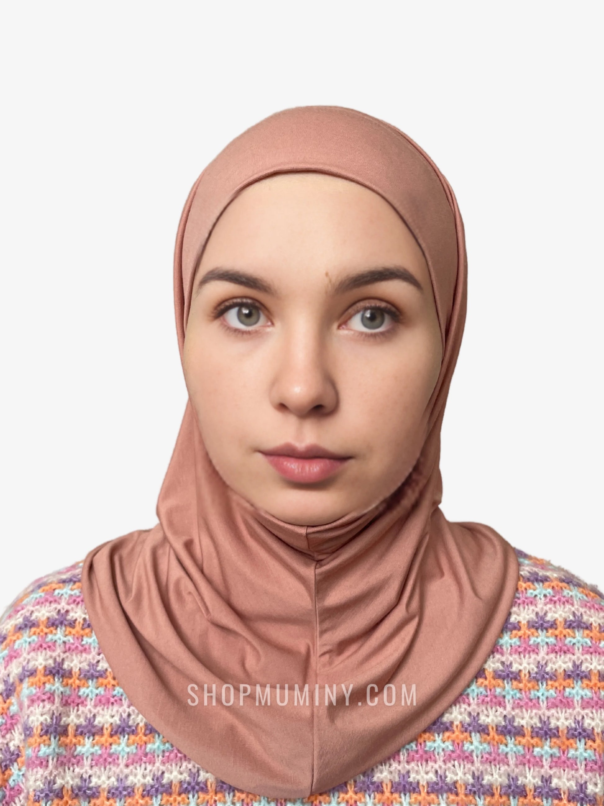 One-Piece Instant Jersey Hijab: Dusty Pink - Handmade One-Piece Instant Jersey Hijab from Muminy