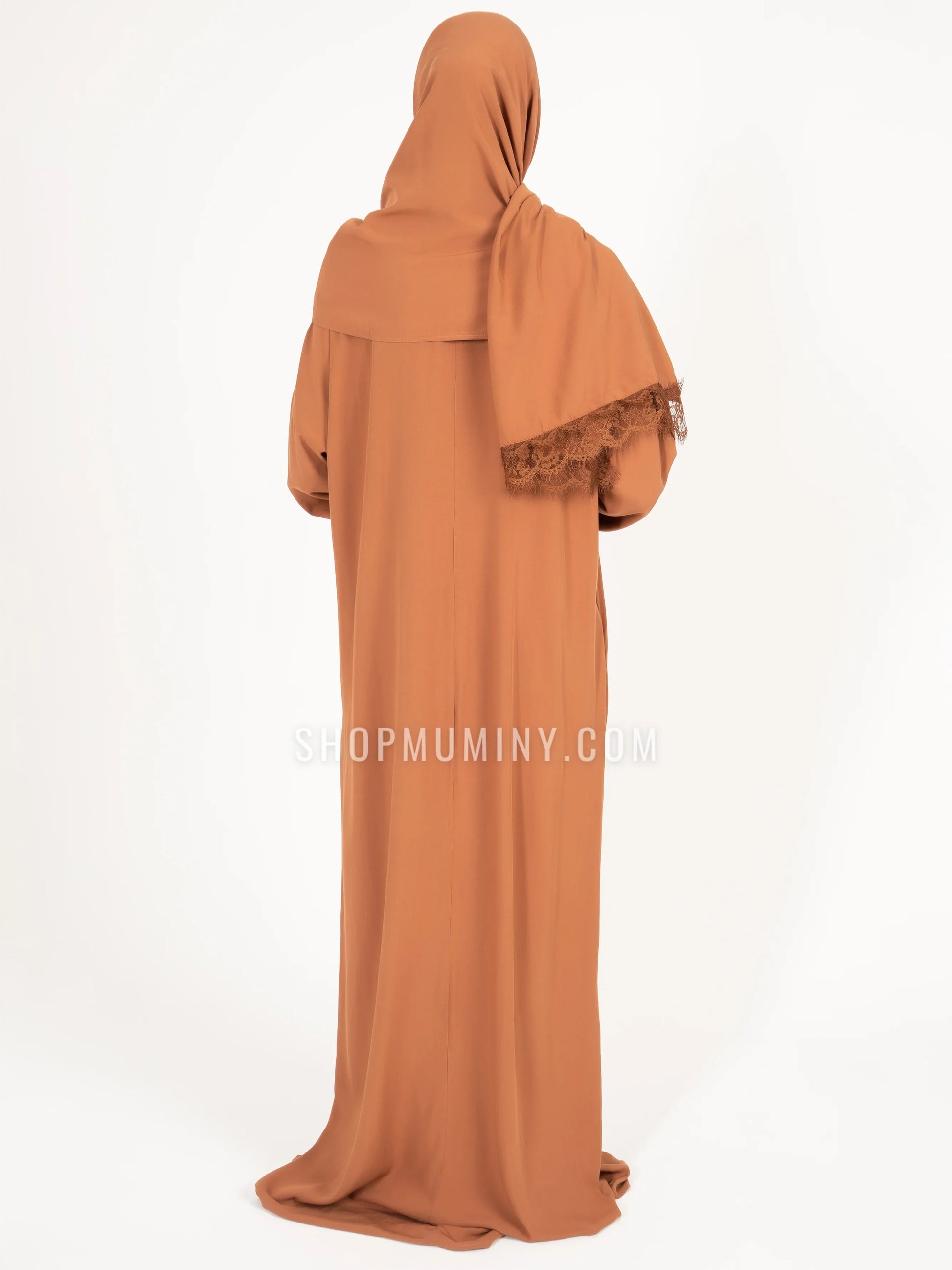 One-Piece Prayer Dress With Scarf : Autumn Grace - Handmade One-Piece Prayer Dress With Scarf from Muminy